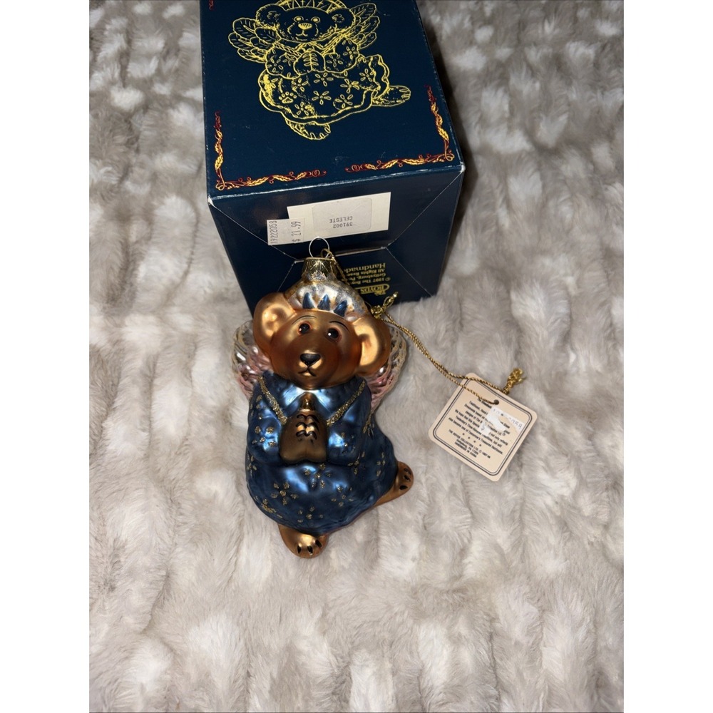 Boyds Bears Blown Glass Ornament Angel Celeste Retired w/ box